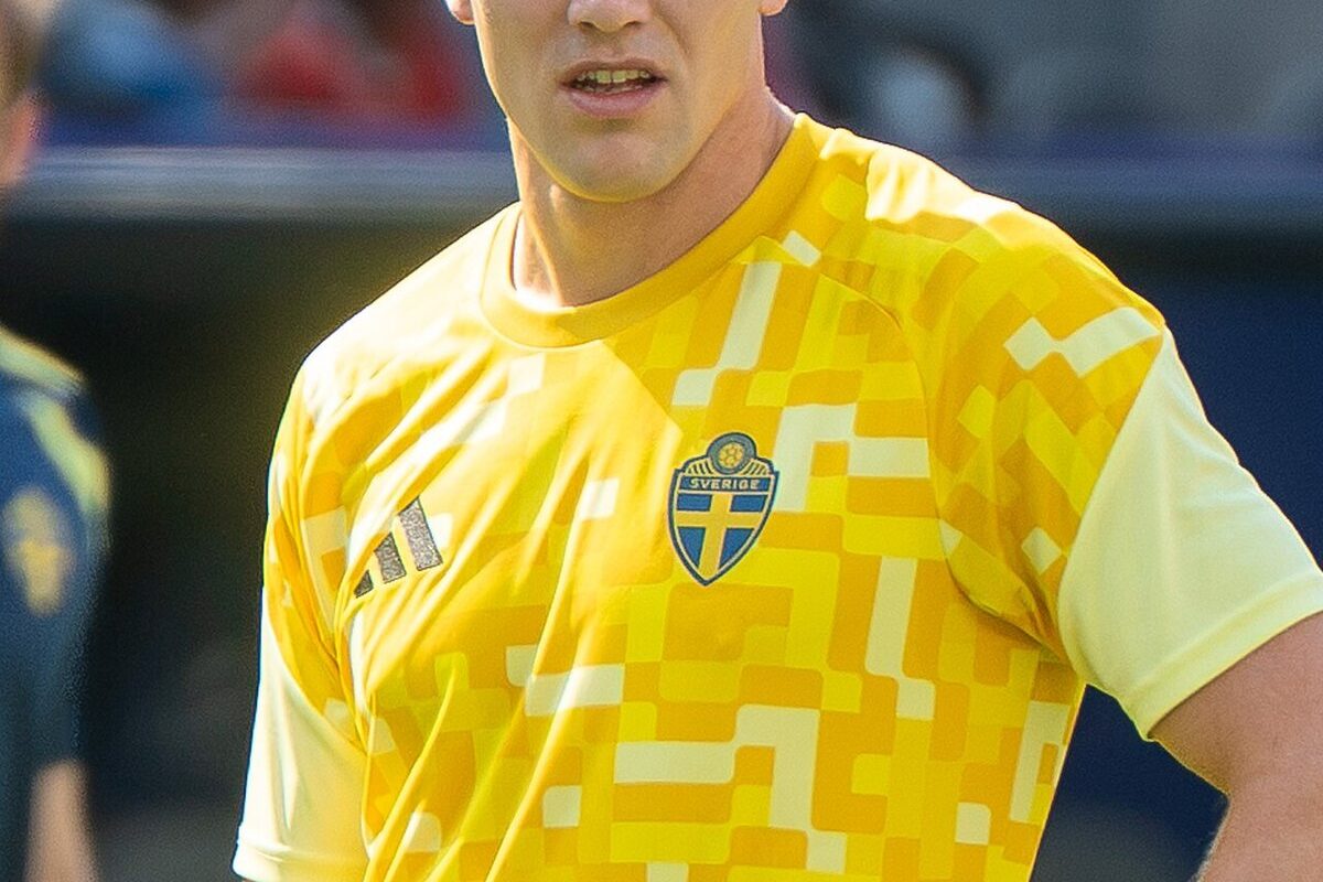 Viktor Gyökeres vid VM-matchen Frankrike–Sverige 2026